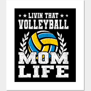 Livin That Volleyball Mom Life Coach Player Posters and Art